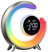 Immax 08981L - LED RGBW регулируема настолна лампа с будилник PEACOCK LED/20W/5V