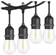 LED външен декоративен гирлянд 10xE27/1W/230V 10 м IP65 черен