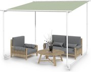 Blumfeldt Nantes, беседка, слънцезащитен навес, 3x3m, полиестер, стоманена рамка, UV50+, подови колела