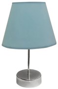 Настолна лампа 1xE27/60W/230V син/хром