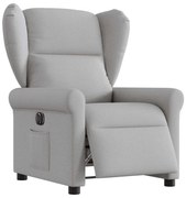 3303363 vidaXL Електрически наклоняем стол, облачно сив, текстил