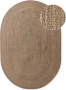 Двустранен ръчно изработен ютен килим в тъмно естествен цвят 160x230 cm Braided – Hanse Home