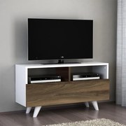 Телевизионна маса Novela меламин в бял - орех 90x29,5x50см.