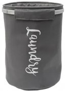 Текстилен кош за дрехи кръгъл с алуминиева рамка 39xh50см сив HD-(7SM130-A) - Horecano