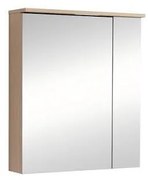 Огледален шкаф за баня AMO-60 6018-60, Inter Ceramic, с LED осветление, PVC, 60х70х17см