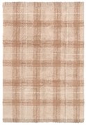 Ръчно изработен светлорозов памучен килим подходящ за пране 140x190 cm Tartan Rose – Lorena Canals