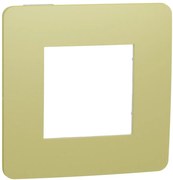 SE Лицева рамка 1х цвят Зелена ябълка / Бял Unica Studio Color /до изчерпване/ - NU280211