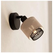 Eglo 43656 - Стенно точково осветително тяло ROSLEY 1xE14/40W/230V черно/бежово