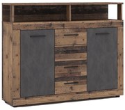 Комод RUNA тъмнокафяв/антрацит