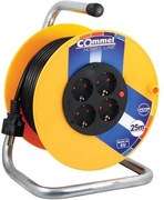COMMEL Макара жълта 25м IP20 H05VV-F 3G1.5mm2 термична защита 4 шуко - C0955