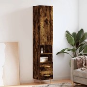 Sonata H Висок шкаф, опушен дъб, 34,5x34x180 см, инженерно дърво
