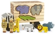 Melissa & Doug - Дървено камионче-сортер - Сафари