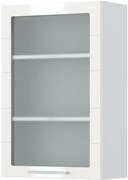 Висящ шкаф Hudson V9-60-1KS with Витрина-White - White glossy