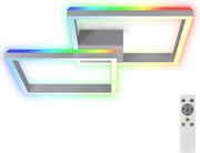 Brilo - LED RGBW Димируем полилей за повърхностен монтаж FRAME 2xLED/17W/230V 2700-6500K + д.у.