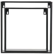 Комплект от 2 черни стенни рафта WOOOD Meert