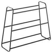 Черен триетажен шкаф за обувки Derby - Metaltex