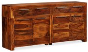 243943 vidaXL Скрин, твърдо акациево дърво, 160x35x75 см