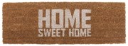 Изтривалка за врата с бял надпис Home Sweet Coir, 75 x 26 cm Home Sweet Home - PT LIVING