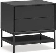 Черно нощно шкафче Platt – Teulat