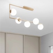 Ondaluce - Полилей на тръба MONILE 5xE14/10W/230V златист/бял