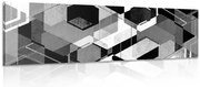 Картина на платно – Абстрактна геометрия в черно-бяло изпълнение