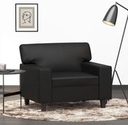 359407 vidaXL Кресло, черно, 60 см, изкуствена кожа
