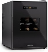 Klarstein Silent Vino 12 Uno, охладител за вино, 31 л / 12 бутилки, 5-18 °C, на допир