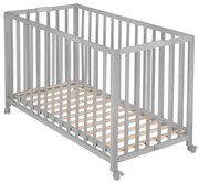 Сиво сгъваемо легло на колела 60x120 cm Fold up - Roba