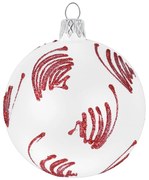 Комплект от 3 коледни орнамента от бяло стъкло - Ego Dekor