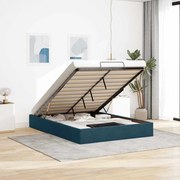 3310965 vidaXL Османска рамка за легло без матрак, тъмносиня, 140x190см кадифе