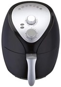 Фритюрник с горещ въздух Crown CAF-3013, 1300W, 3 л, 7 програми, До 200°C, Механичен контрол, Таймер, Черен/сив