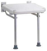 Душово седалце 40x43 см сребристо/бяло