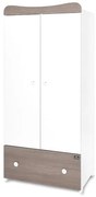 LORELLI Classic Детски дървен гардероб EXCLUSIVE БЯЛО/КАФЕ