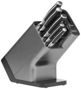 Комплект кухненски ножове с точило Ninja K32014EUUK, 6 части, StaySharp, Ергономичен дизайн, Сребрист/черен