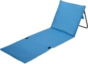 Сгъваем шезлонг син 160x55 см