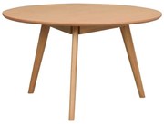 Кръгла маса за кафе в дъбов декор в естествен цвят 90x90 cm Yumi - Rowico