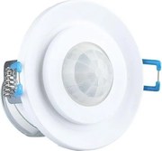 Вграден сензор за движение PIR 360° 400W/230V бял