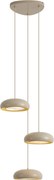 Macaron Retro 6-Light Pendant Lamp with Taupe Metal Shades