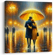 Картина на платно – Любов в дъжда на града