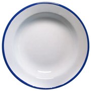 Емайлирана чиния дълбока ф22см синьо/бяло RETRO-(99/22 1+1+2)
