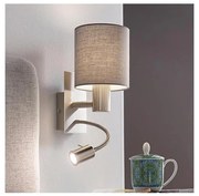 Eglo 96479 - LED гъвкаво осветление PASTERI 1xE27/40W+LED/3,8W сиво