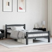 322090 vidaXL Рамка за легло, тъмносива, бор масив, 100х200 см