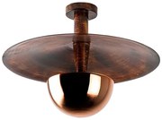 Висящо осветително тяло в меден цвят с метален абажур ø 48 cm Kurt – Opviq lights