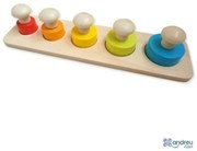 Andreu toys - Обучаващ пъзел с кръгли части и големи дръжки