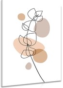 Картина на платно – Минималистичен лист на бял фон No1