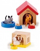 Hape - Детски комплект мини домашни любимци H3455