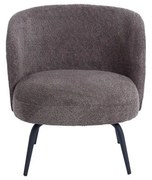 Тъмнокафяв фотьойл от плат букле Dieyda - Light &amp; Living