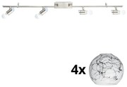 Eglo - LED точково осветително MY CHOICE 4xE14/4W/230V хром/бяло/черно
