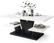 ВИВА Бял гланц/Черен мат - МОДЕРНА ХОЛНА МАСА С РАФТОВЕ