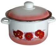 Емайлирана тенджера 3,75lt. декор GERBERA - 317+339A/20 РЯ-(1-905/1856)